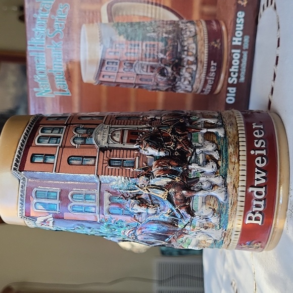BUDWEISER "OLD SCHOOL HOUSE" BEER STEIN - Picture 2 of 9